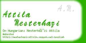 attila mesterhazi business card